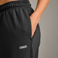 Raw Cut Lounge Wide Leg Joggers | Washed Black