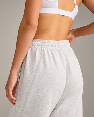 Raw Cut Lounge Wide Leg Joggers | Light Gray Marl