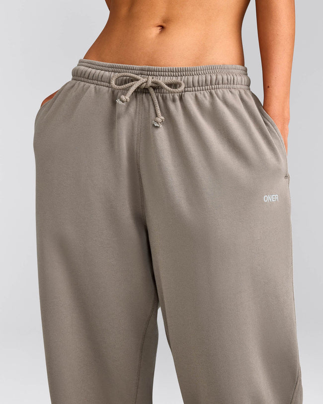 Cotton Vintage Lounge Wide Leg Sweatpants | Washed Minky