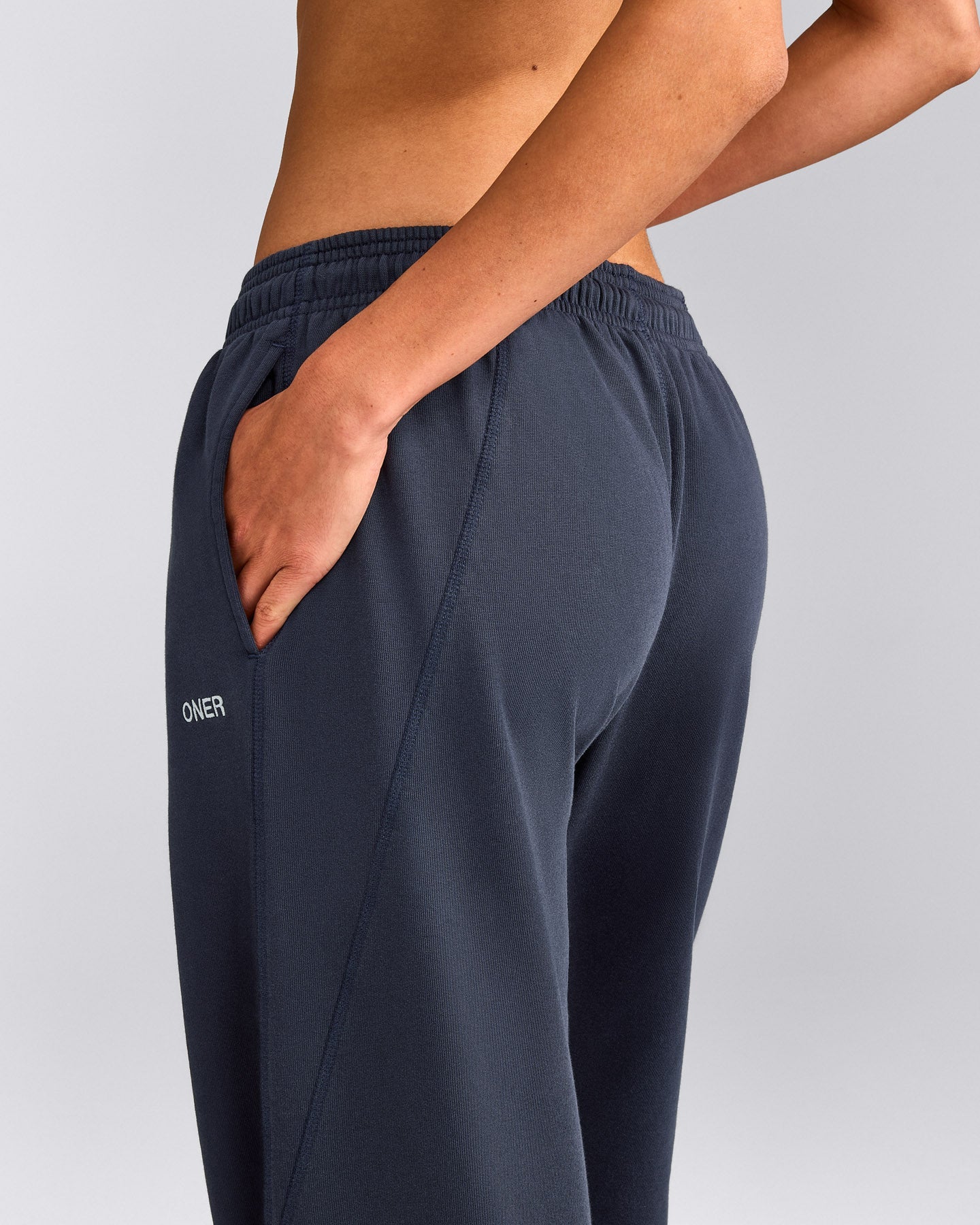 Cotton Vintage Lounge Wide Leg Sweatpants | Washed True Blue