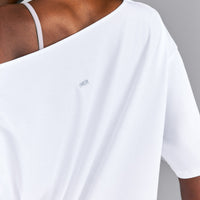 Slouchy One Shoulder T-Shirt | White