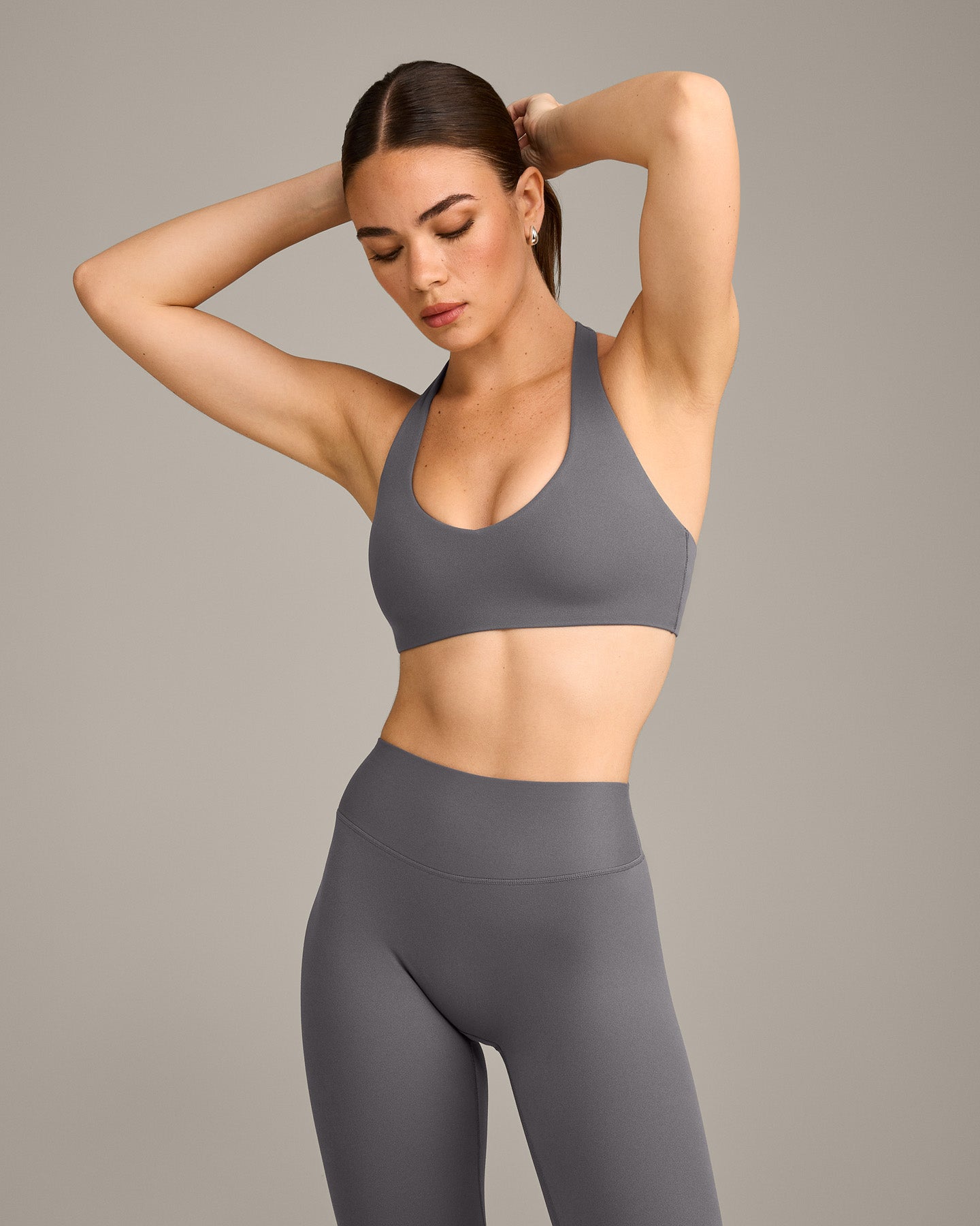 SoftMotion™ Bralette with Gray Logo | Ash Gray