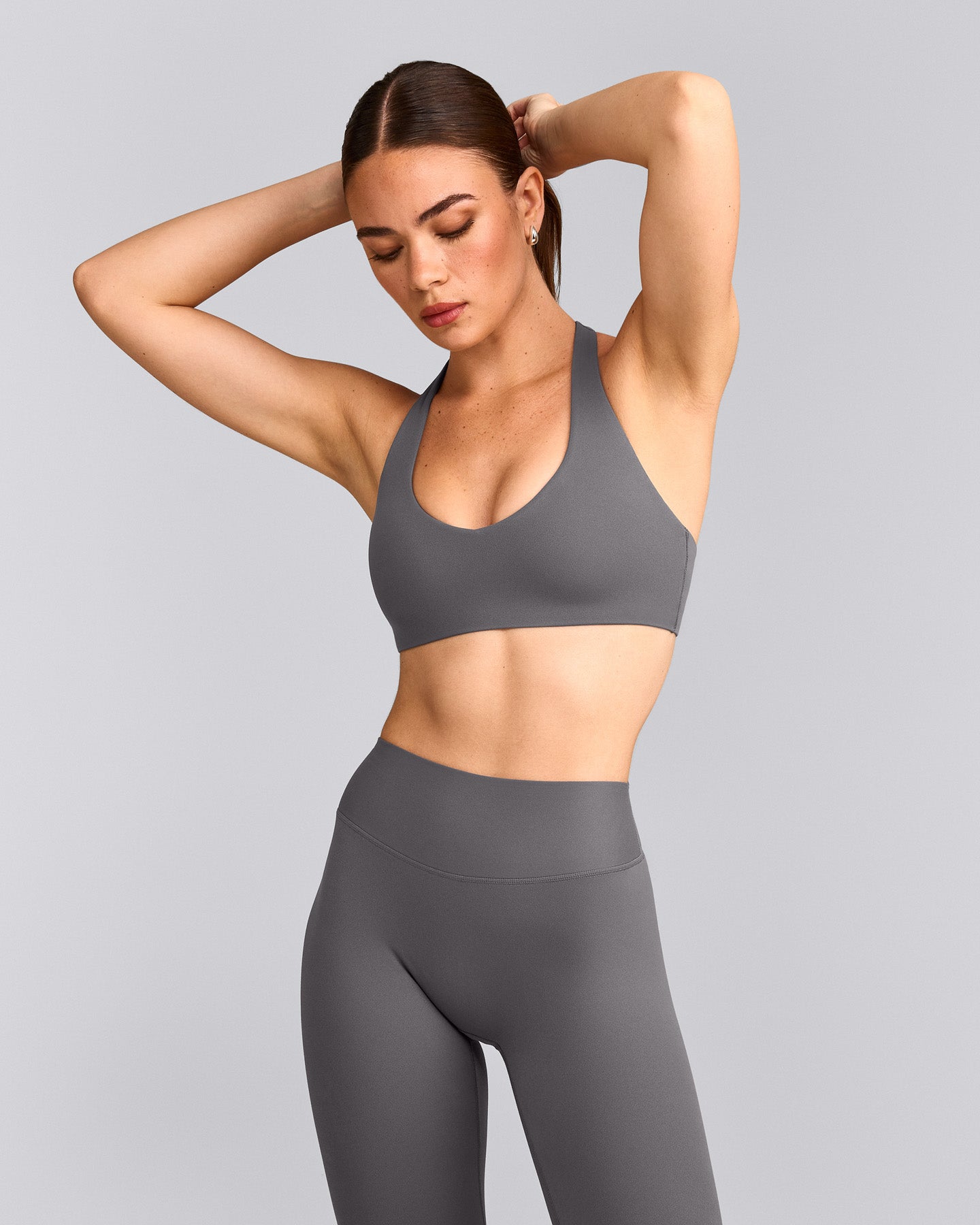 SoftMotion™ Bralette with Gray Logo | Ash Gray