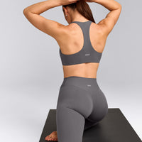 SoftMotion™ Bralette with Gray Logo | Ash Gray