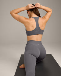 SoftMotion™ Bralette with Gray Logo | Ash Gray