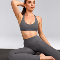 SoftMotion™ Bralette with Gray Logo | Ash Gray