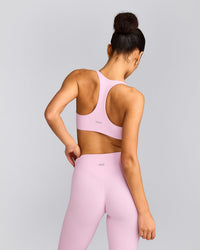 SoftMotion™ Bralette with Gray Logo | Chalk Pink