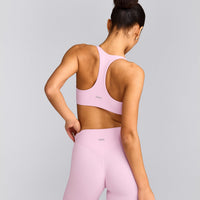 SoftMotion™ Bralette with Gray Logo | Chalk Pink