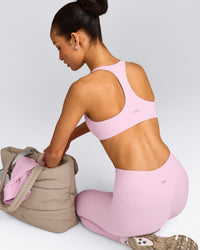 SoftMotion™ Bralette with Gray Logo | Chalk Pink