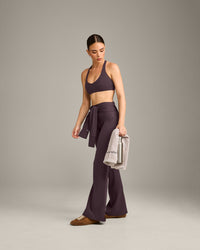 SoftMotion™ Bralette with Gray Logo | Dark Umber Brown