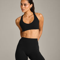 SoftMotion™ Bralette with Gray Logo | Black