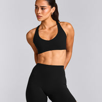 SoftMotion™ Bralette with Gray Logo | Black