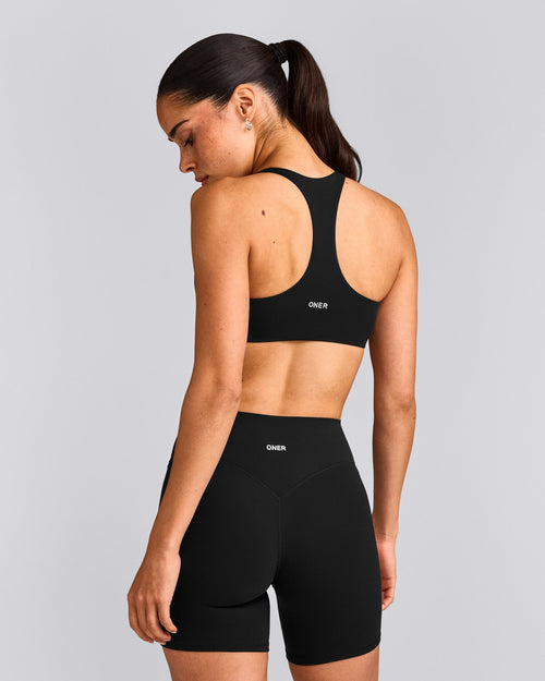 SoftMotion™ Bralette with Gray Logo | Black