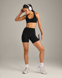 SoftMotion™ Bralette with Gray Logo | Black