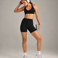 SoftMotion™ Bralette with Gray Logo | Black