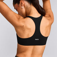 SoftMotion™ Bralette with Gray Logo | Black