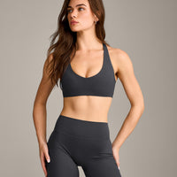 SoftMotion™ Bralette with Gray Logo | Coal