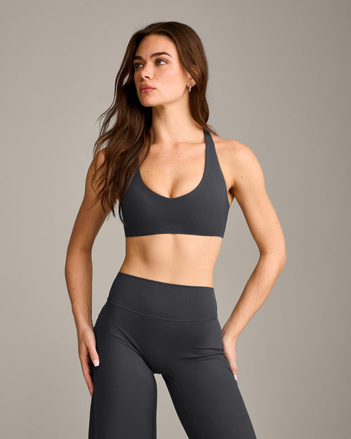 Oner Modal SoftMotion™ Bralette with Gray Logo | Coal