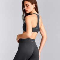 SoftMotion™ Bralette with Gray Logo | Coal