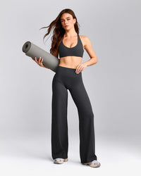 SoftMotion™ Bralette with Gray Logo | Coal
