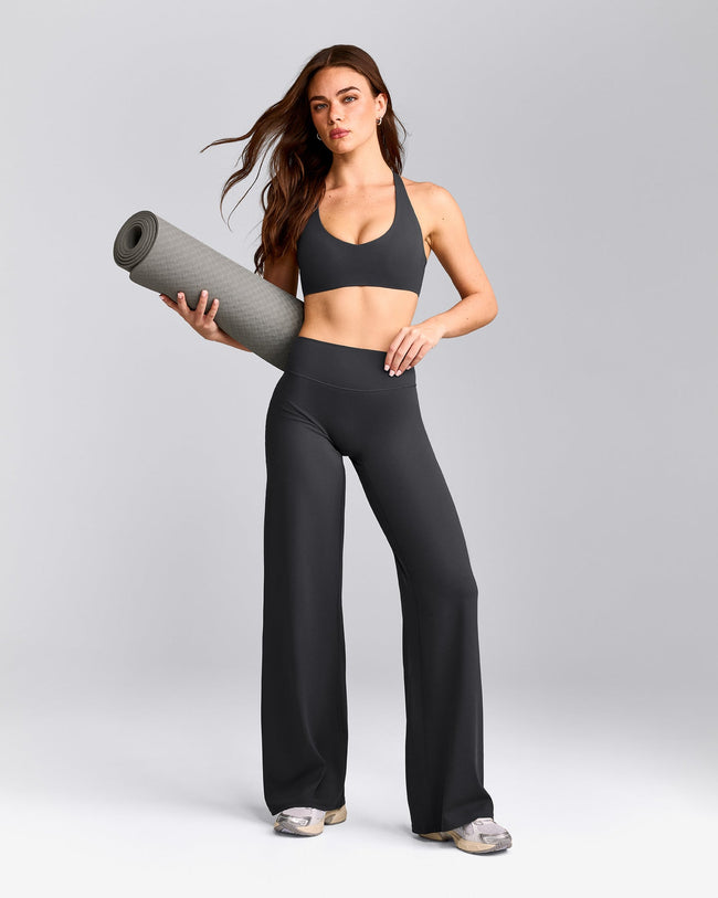 SoftMotion™ Bralette with Gray Logo | Coal