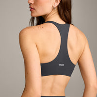 SoftMotion™ Bralette with Gray Logo | Coal