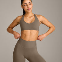 SoftMotion™ Bralette with Gray Logo | Moss Brown