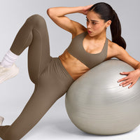 SoftMotion™ Bralette with Gray Logo | Moss Brown