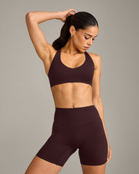 SoftMotion™ Bralette with Gray Logo | Plum Brown