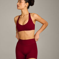 SoftMotion™ Bralette with Gray Logo | Ruby Red