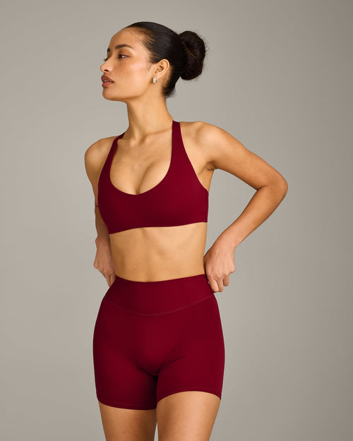 SoftMotion™ Bralette with Gray Logo | Ruby Red