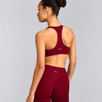 SoftMotion™ Bralette with Gray Logo | Ruby Red