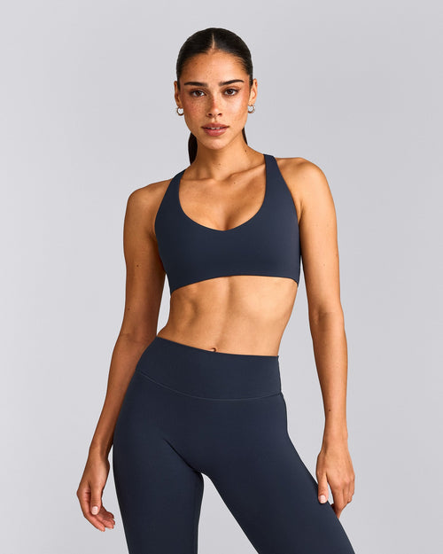 SoftMotion™ Bralette with Gray Logo | True Blue