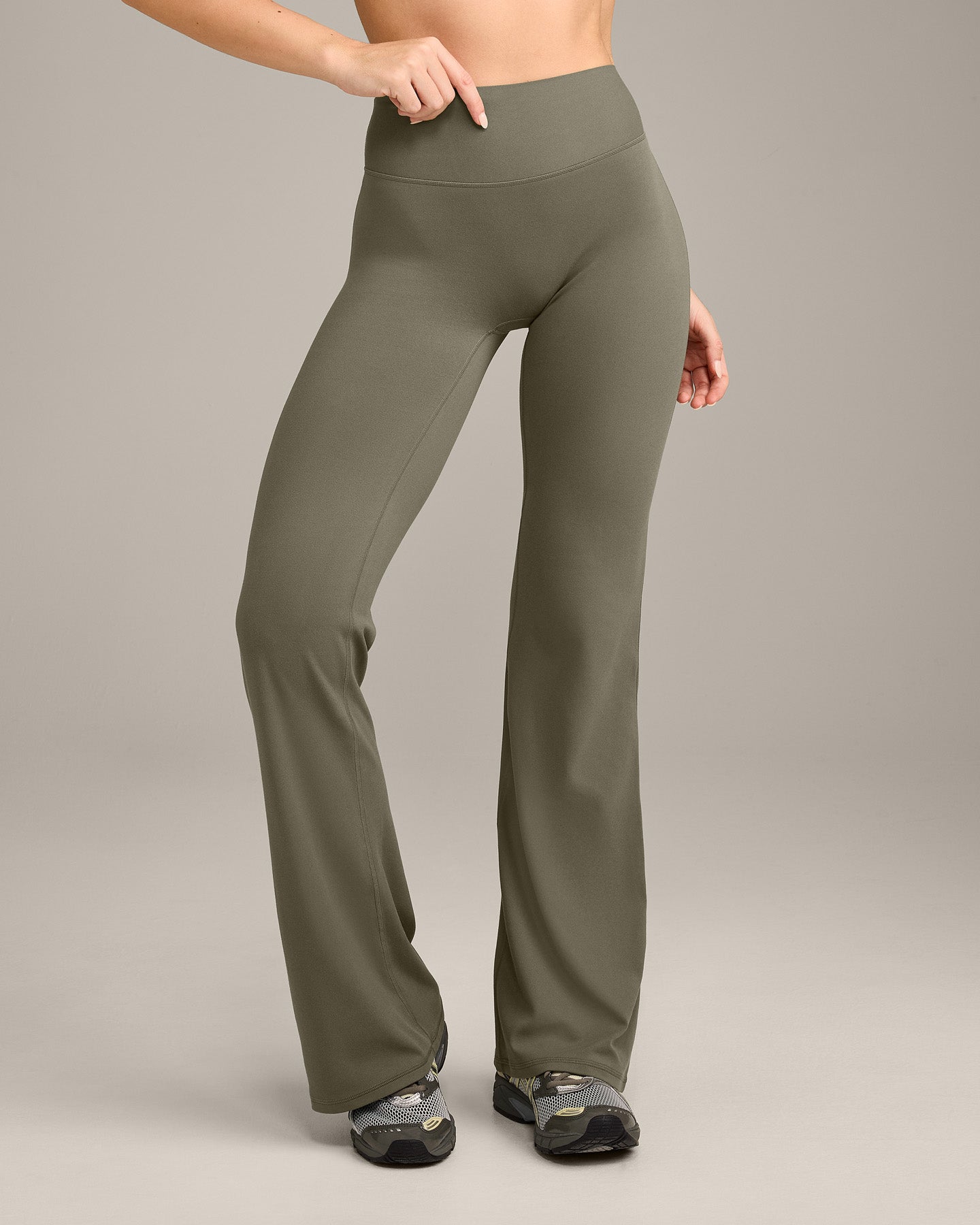 SoftMotion™ Flared Bottoms with Gray Logo | Alpine Green