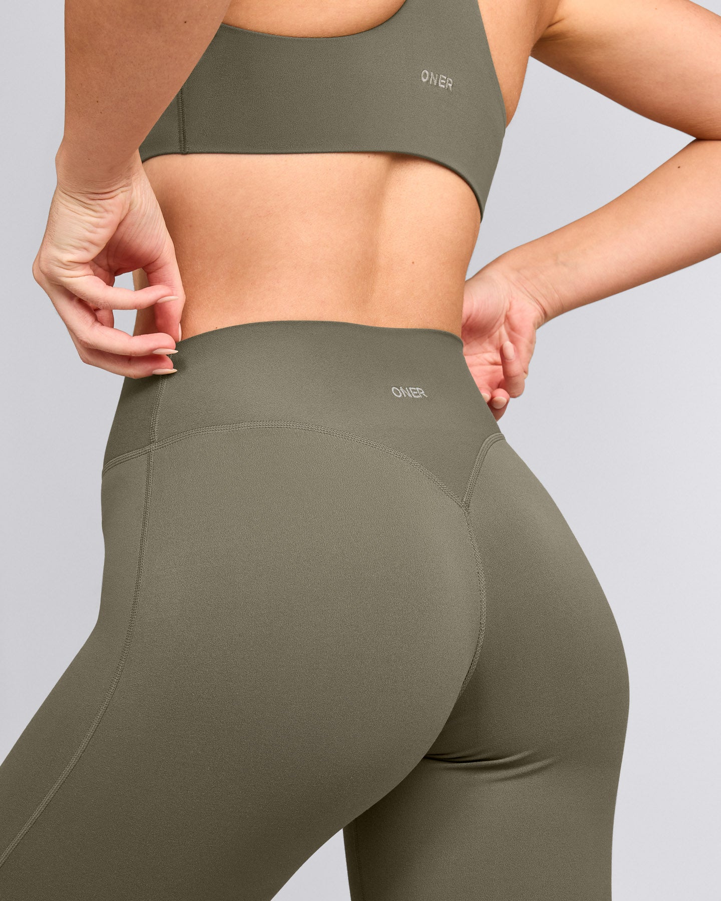 SoftMotion™ Flared Pants with Gray Logo | Alpine Green
