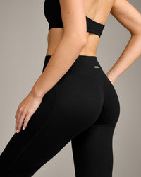 SoftMotion™ Flared Bottoms with Gray Logo | Black