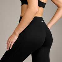 SoftMotion™ Flared Bottoms with Gray Logo | Black