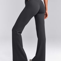 SoftMotion™ Flared Pants with Gray Logo | Coal