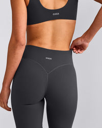 SoftMotion™ Flared Pants with Gray Logo | Coal