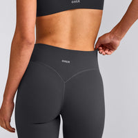 SoftMotion™ Flared Pants with Gray Logo | Coal