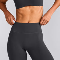SoftMotion™ Flared Pants with Gray Logo | Coal