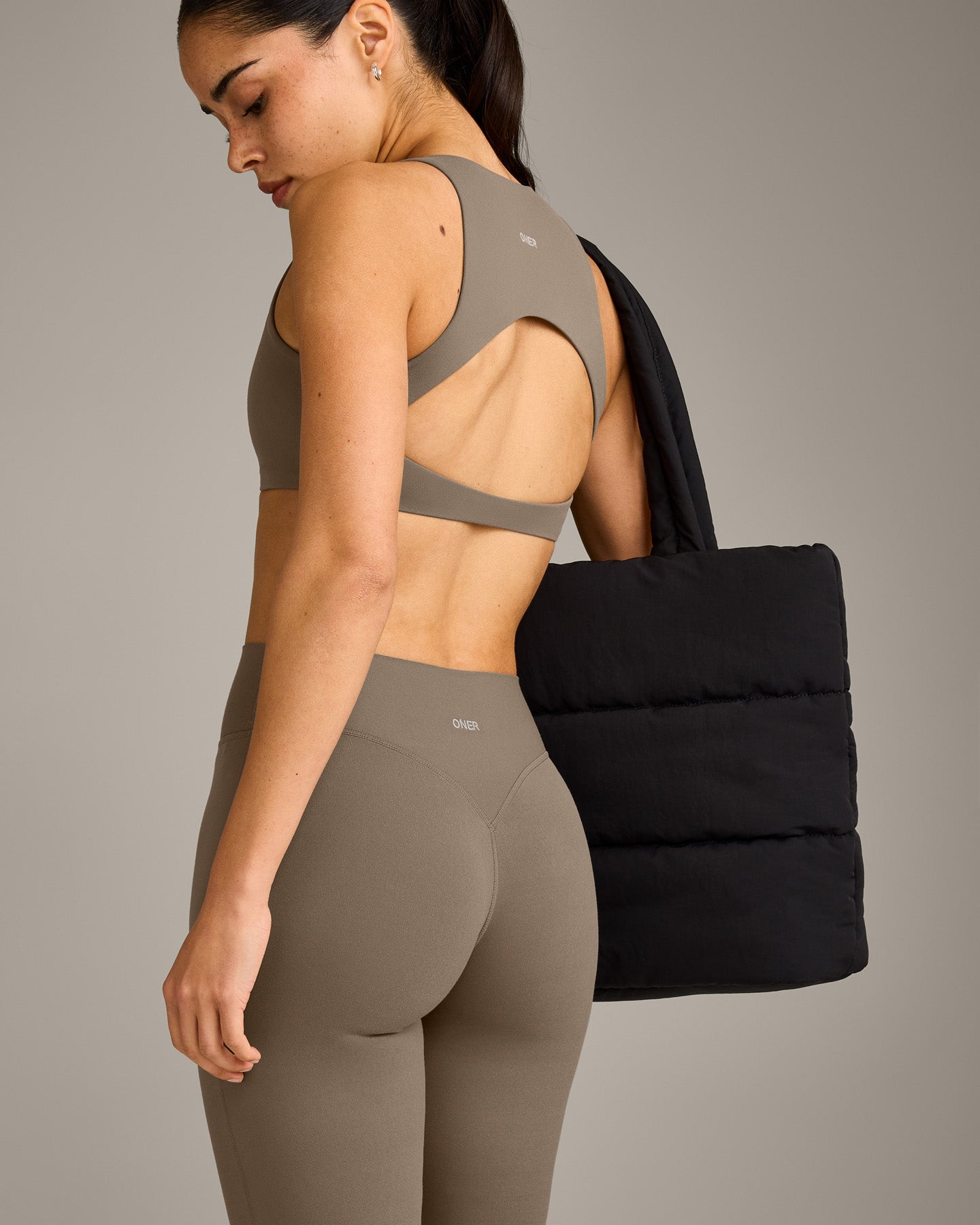 SoftMotion™ Flared Bottoms with Gray Logo | Moss Brown