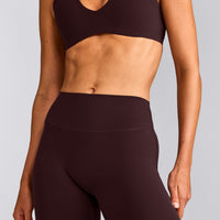 SoftMotion™ Flared Pants with Gray Logo | Plum Brown