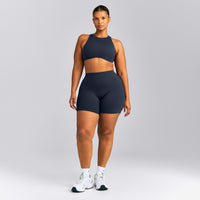 SoftMotion™ High Neck Sports Bra | True Blue