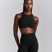 SoftMotion™ High Neck Sports Bra | Black