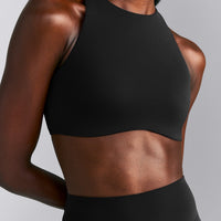 SoftMotion™ High Neck Sports Bra | Black