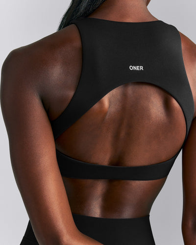 SoftMotion™ High Neck Sports Bra | Black