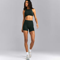 SoftMotion™ High Neck Sports Bra | Emerald Noir