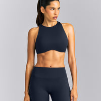 SoftMotion™ High Neck Sports Bra | True Blue