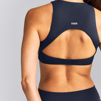 SoftMotion™ High Neck Sports Bra | True Blue
